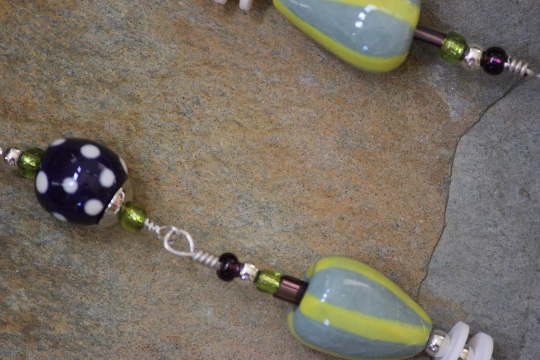 Hand-Crafted Porcelain and Ceramic Dangle Earrings