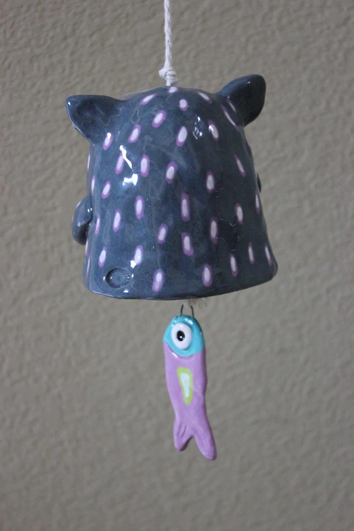 Ceramic Ceiling Cat Bell and Home Decoration
