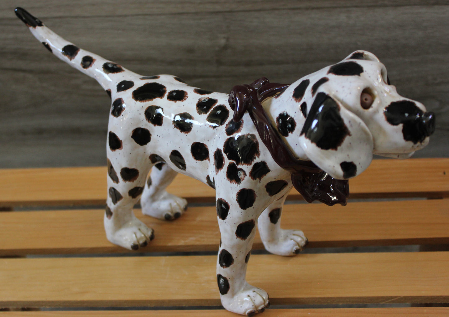 Quirky Ceramic Dalmatian Dog Sculpture