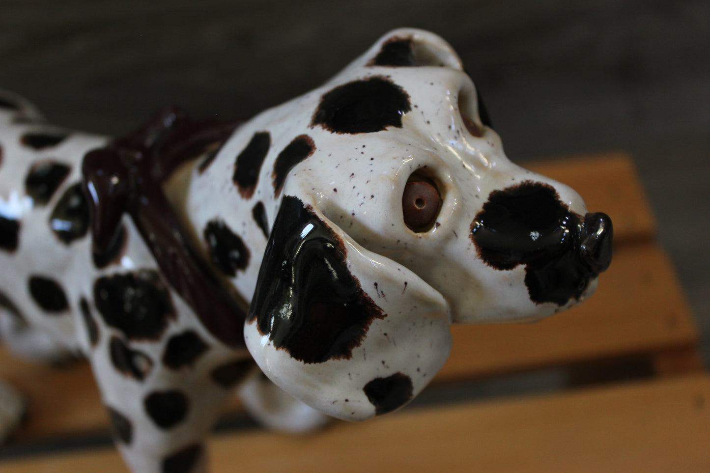Quirky Ceramic Dalmatian Dog Sculpture