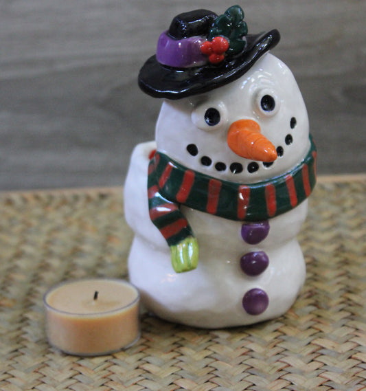Snowman Tabletop Tea Candle Holder