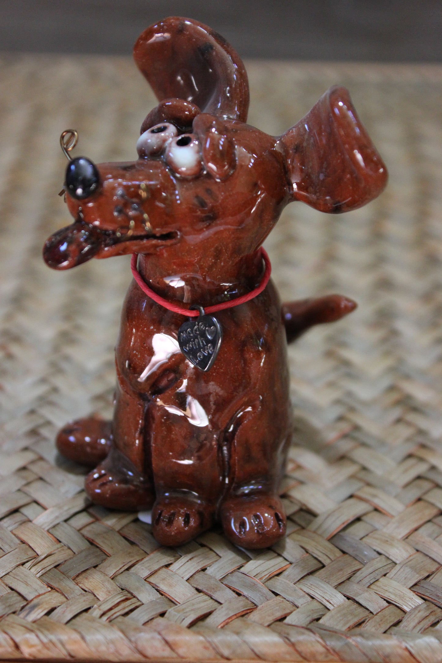 Small Standing Brown Dog Figurine