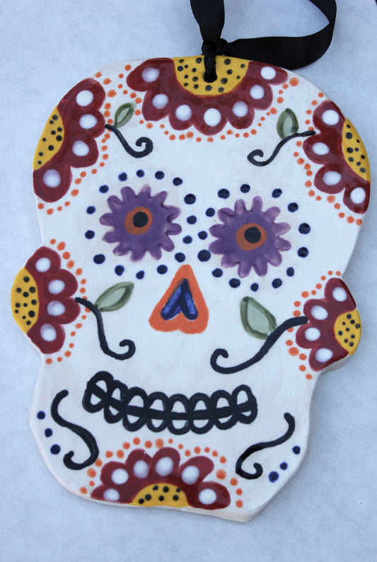 Day of The Dead Sugar Skull Ornament Tile