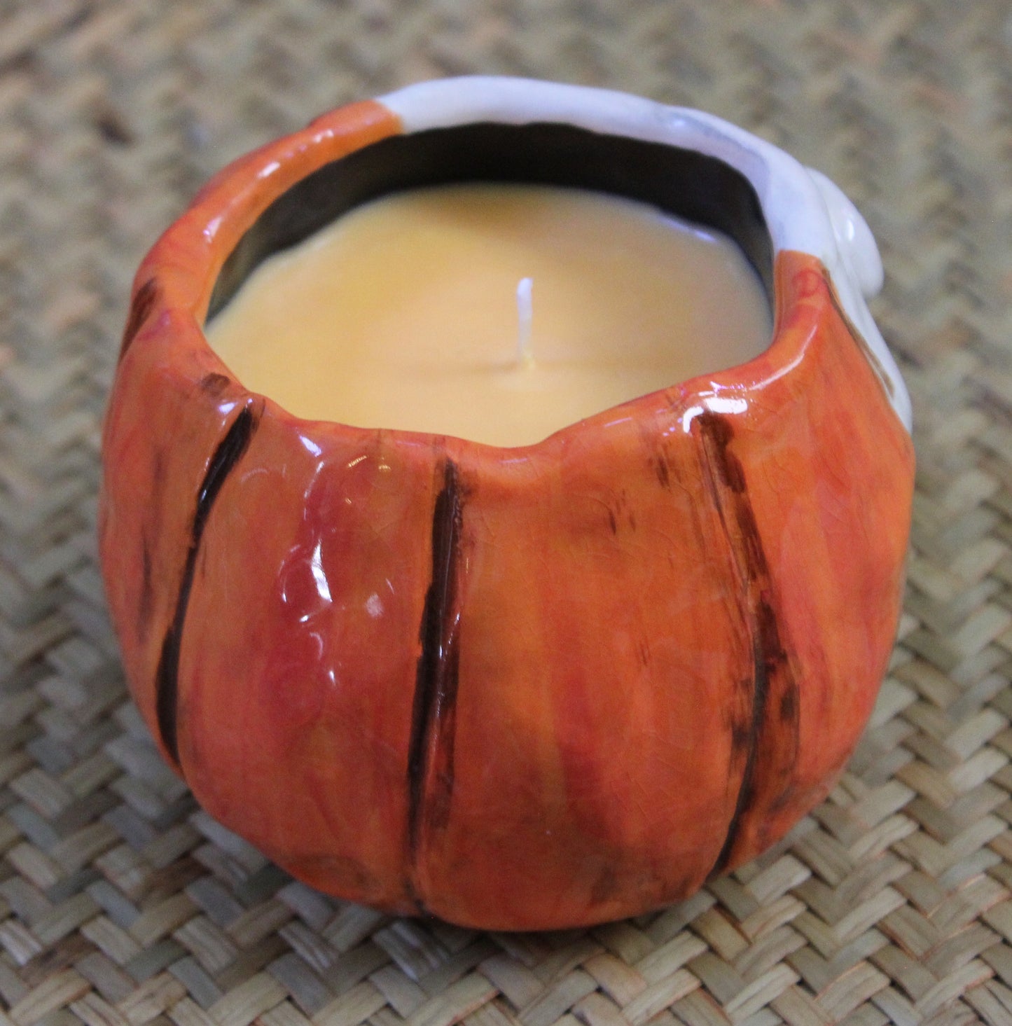 Burtonesque Pumpkin Scented Candle and Holder