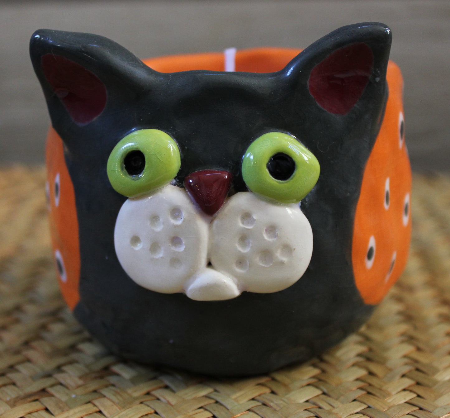 Halloween Cat Scented Candle Holder and Candle Decoration