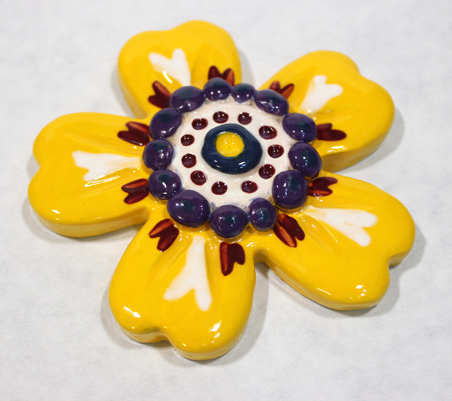 Decorative Ceramic Multicolor Flower Crafting & Mosaics Tile Set