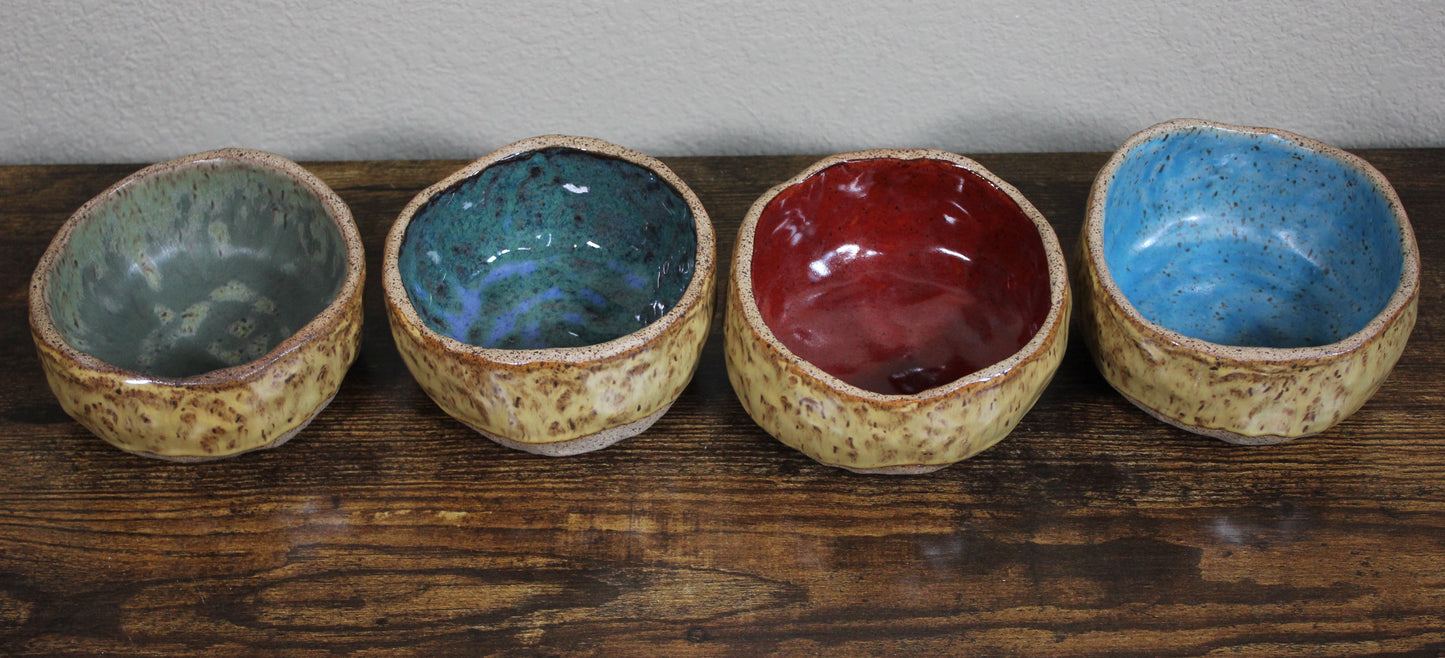 Hand-Crafted Multi Color Bowl Set of Four