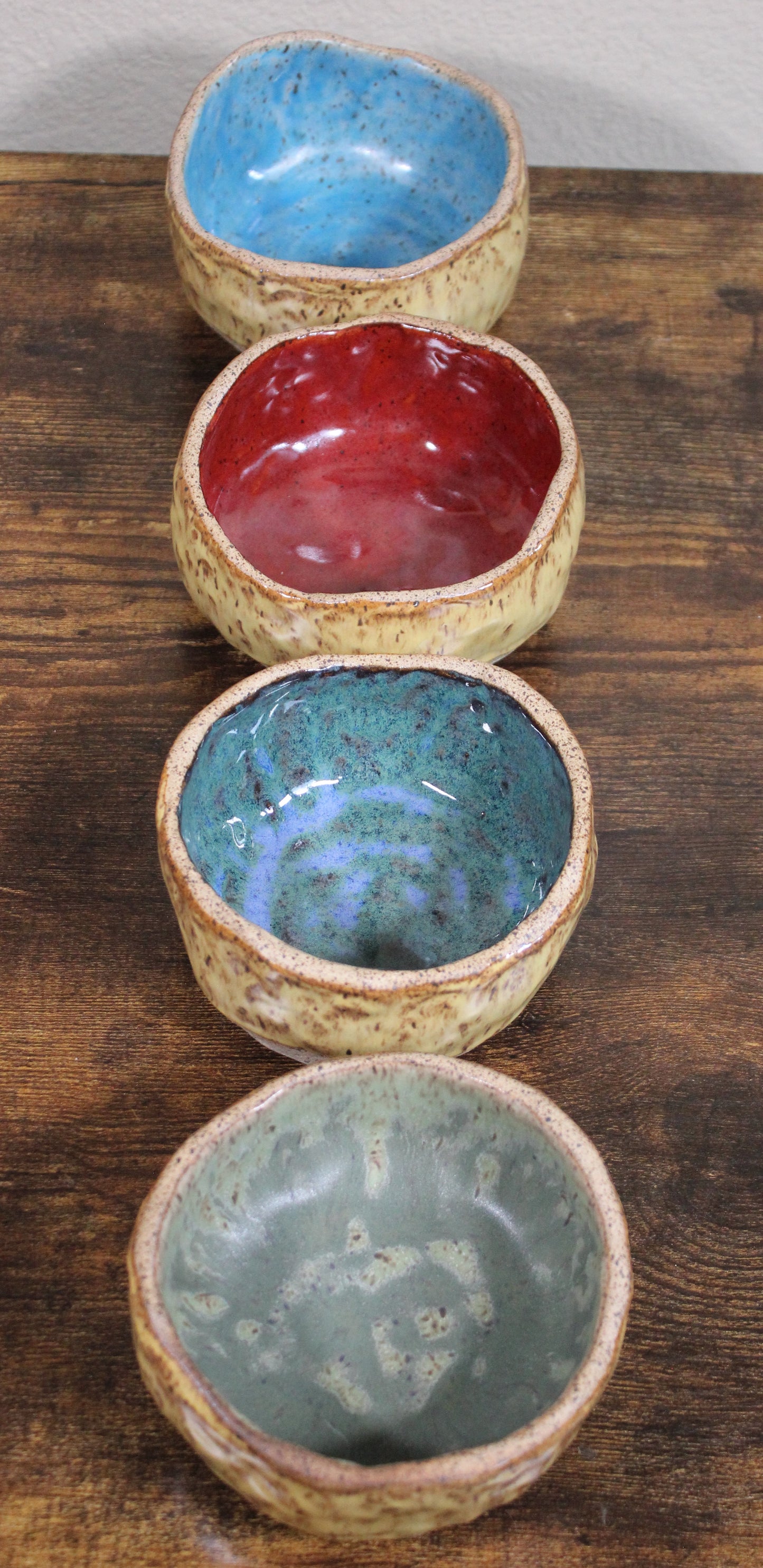 Hand-Crafted Multi Color Bowl Set of Four