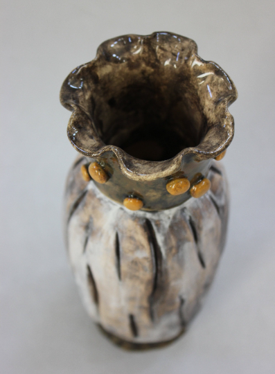 Bohemian Style Brown Ceramic Vase