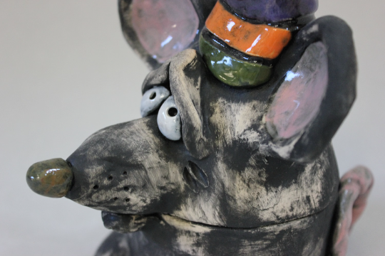 Party Rat Art Sculpture and Jar